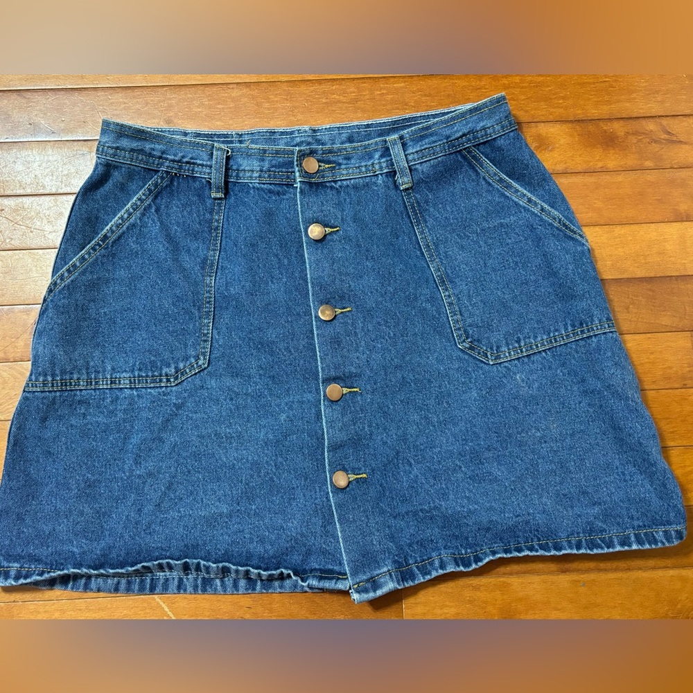 Summer Mini Skirt in Blue Jean Denim